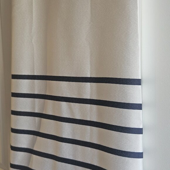 Kate Spade New York Harbour Stripe Navy and White Shower Curtain 72 X 72 Coastal - Picture 4 of 9